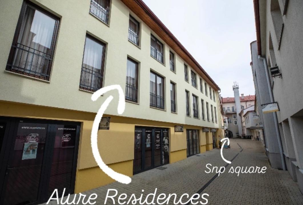 Alure Residences 10 - 24H Self Check-In & Private Parking Next To The Apartment Building Included, City Center Right On Snp Square In A Quiet Passage, New Building, Best Deal In Town Banska Bystrica Exterior photo
